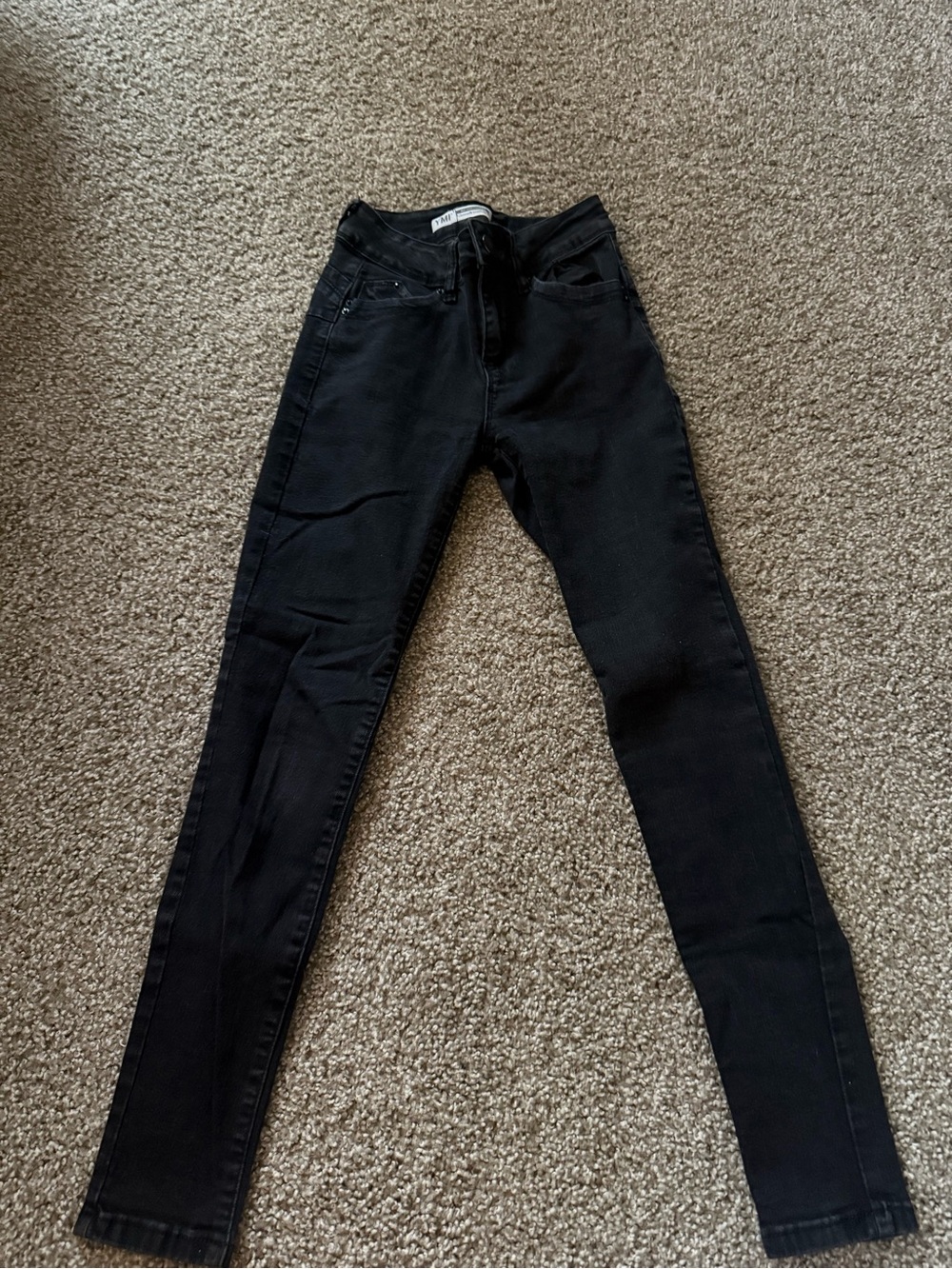 YMI Black Mid-Rise Skinny Jeans